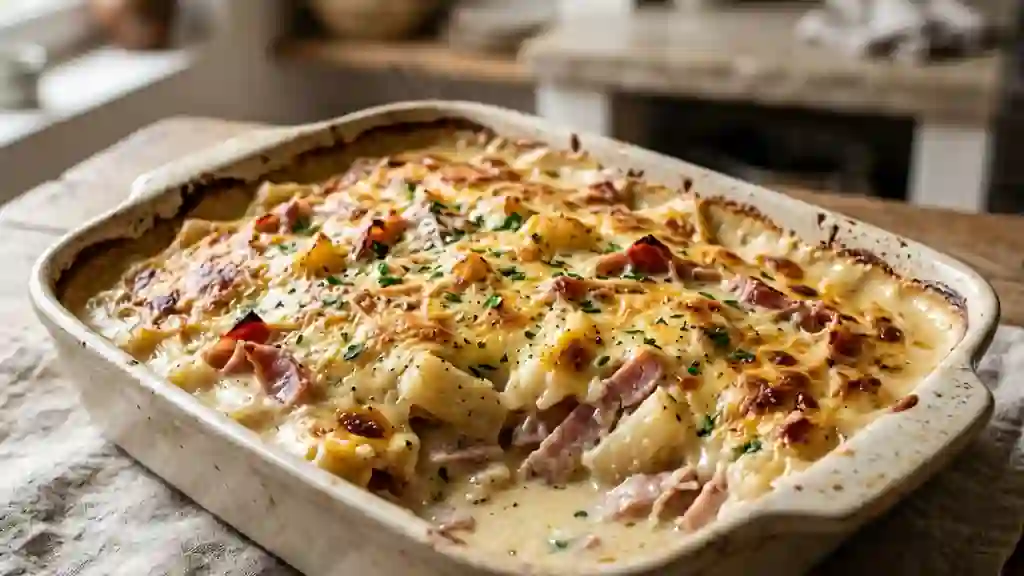 Salsifis gratinés au jambon et crème légère - Photo de présentation