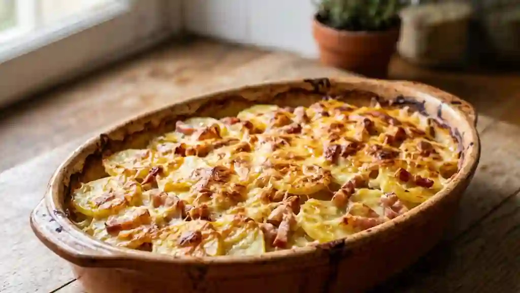 Gratin paysan fondant aux lardons fumés - Photo de présentation