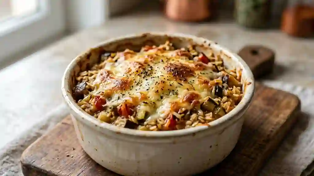 Gratin fondant d'avoine aux légumes du soleil - Photo de présentation