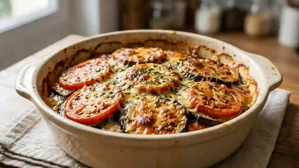 Gratin d'Aubergines et Tomates Fondantes - Photo de présentation