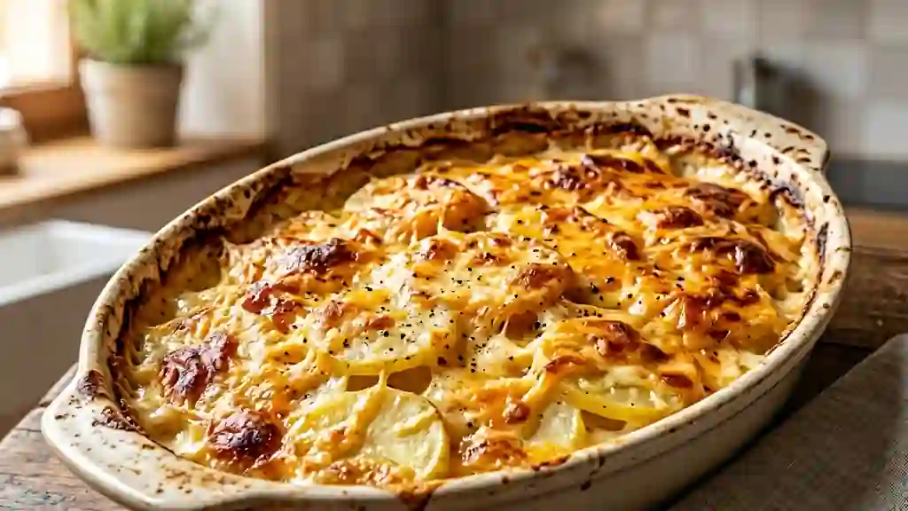 Gratin de pommes de terre au munster fondant - Photo de présentation