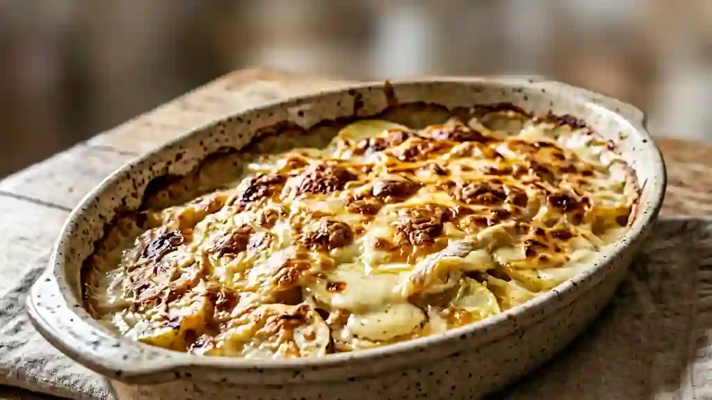 Gratin de pommes de terre au reblochon crémeux - Photo de présentation
