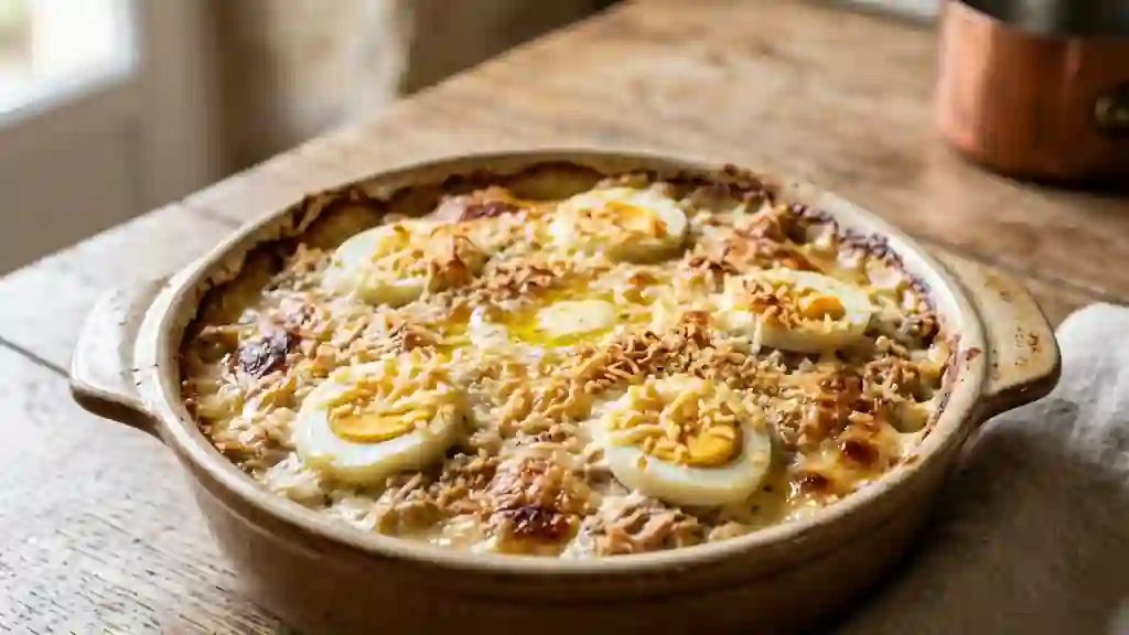 Gratin de thon onctueux et sa croûte dorée - Photo de présentation