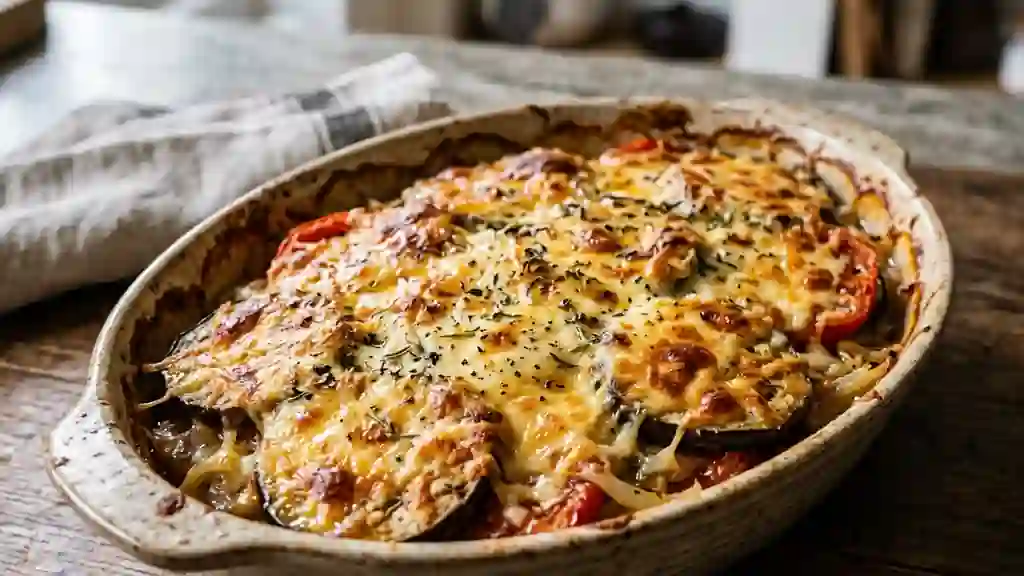 Tian d'aubergines fondant et gratiné - Photo de présentation