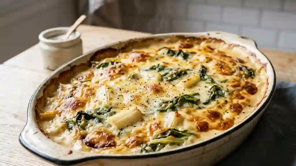 Gratin de blettes fondant et crémeux - Photo de présentation