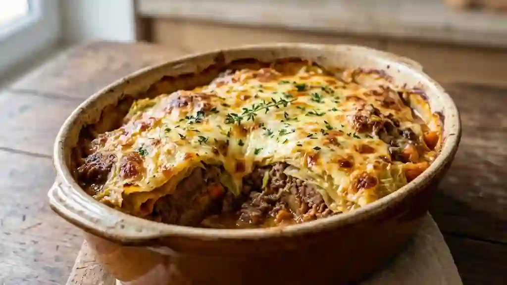 Gratin de chou fondant à la queue de bœuf - Photo de présentation