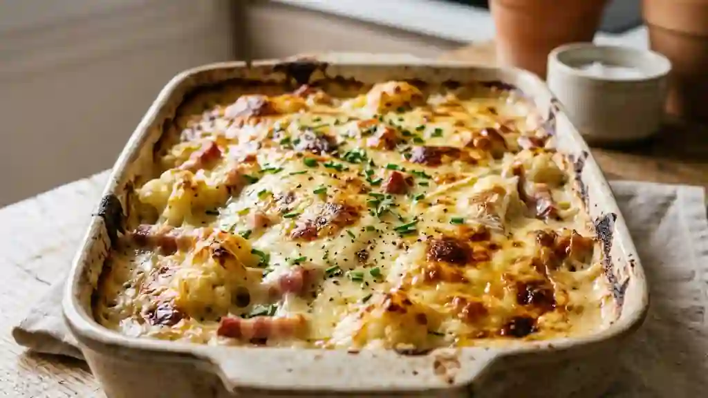 Chou-Fleur au Reblochon Crémeux et Jambon - Photo de présentation