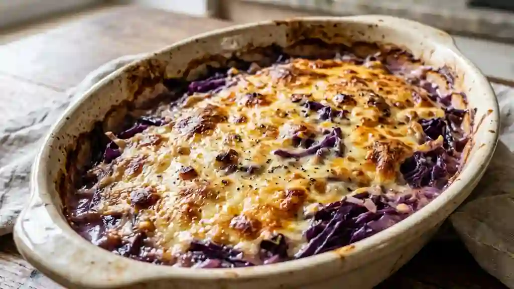 Chou rouge fondant et gratiné - Photo de présentation