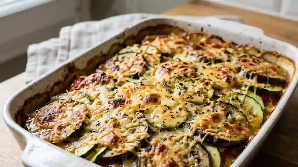 Gratin fondant de courgettes et aubergines - Photo de présentation