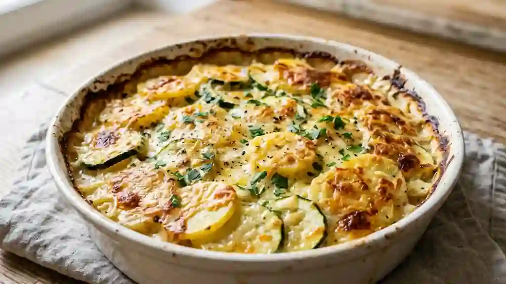 Gratin Crémeux Courgettes et Pommes de Terre - Photo de présentation