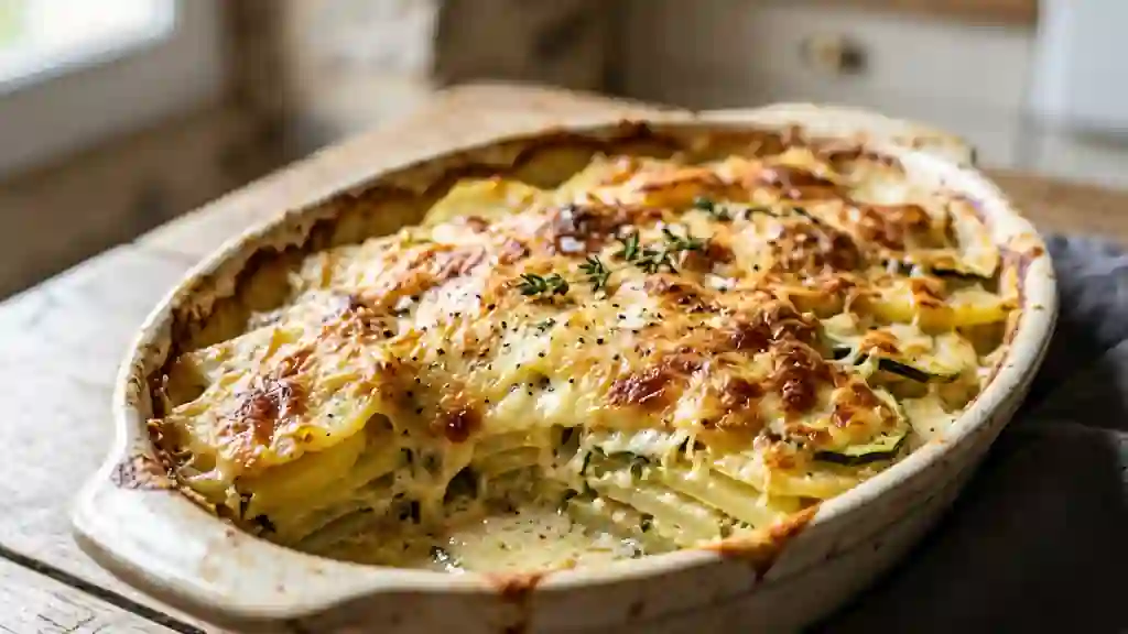 Gratin fondant courgettes et pommes de terre - Photo de présentation