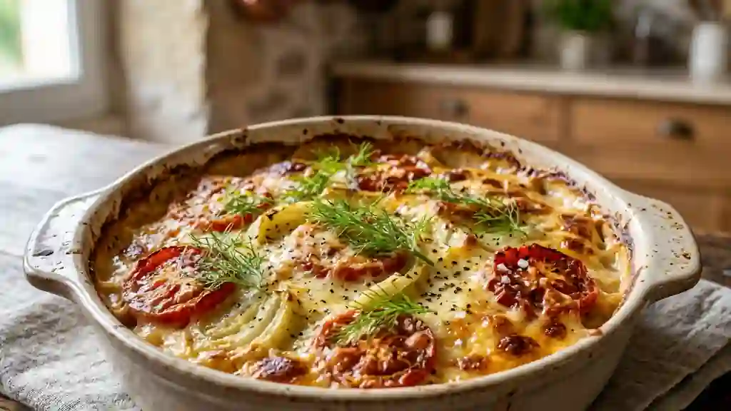 Gratin de Fenouil Fondant aux Tomates - Photo de présentation