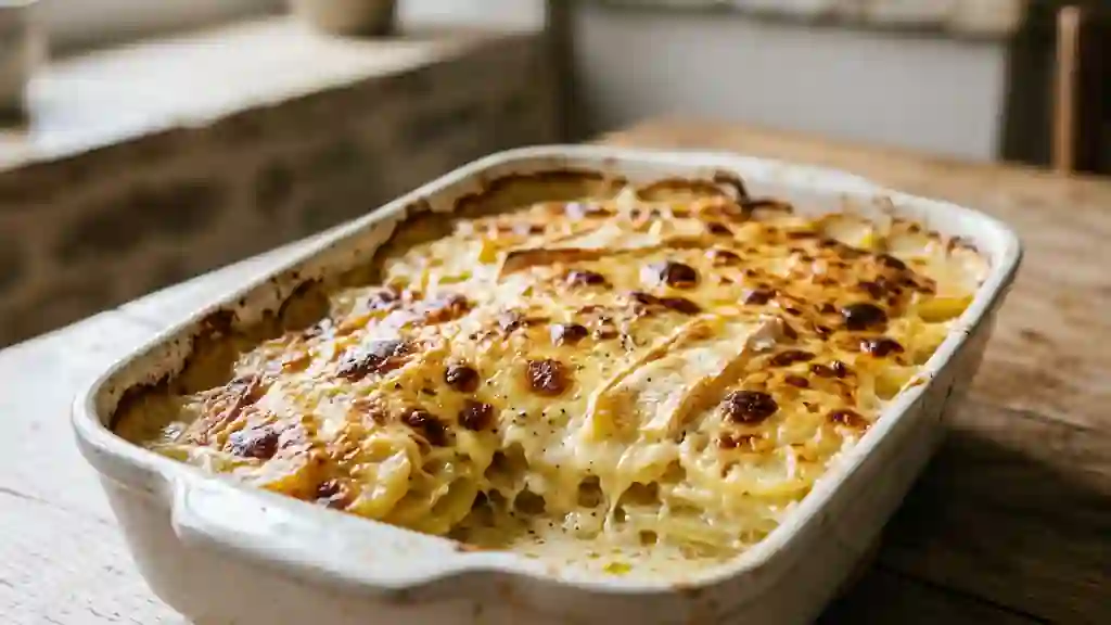 Gratin de pommes de terre au reblochon crémeux - Photo de présentation
