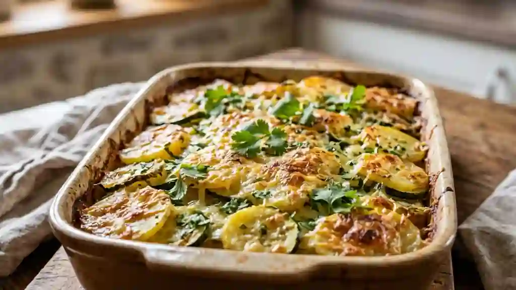 Gratin de courgettes crémeux à la coriandre - Photo de présentation