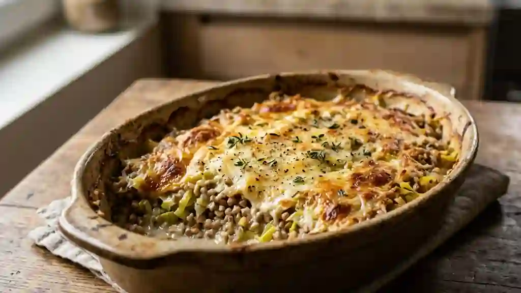 Sarrasin gratiné aux poireaux crémeux - Photo de présentation