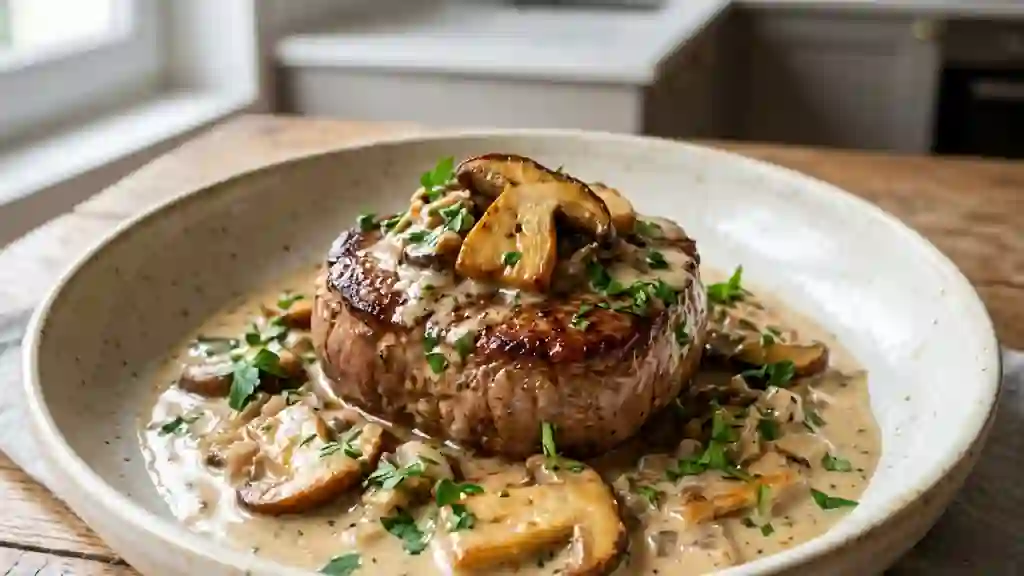 Grenadins de veau fondants aux cèpes - Photo de présentation