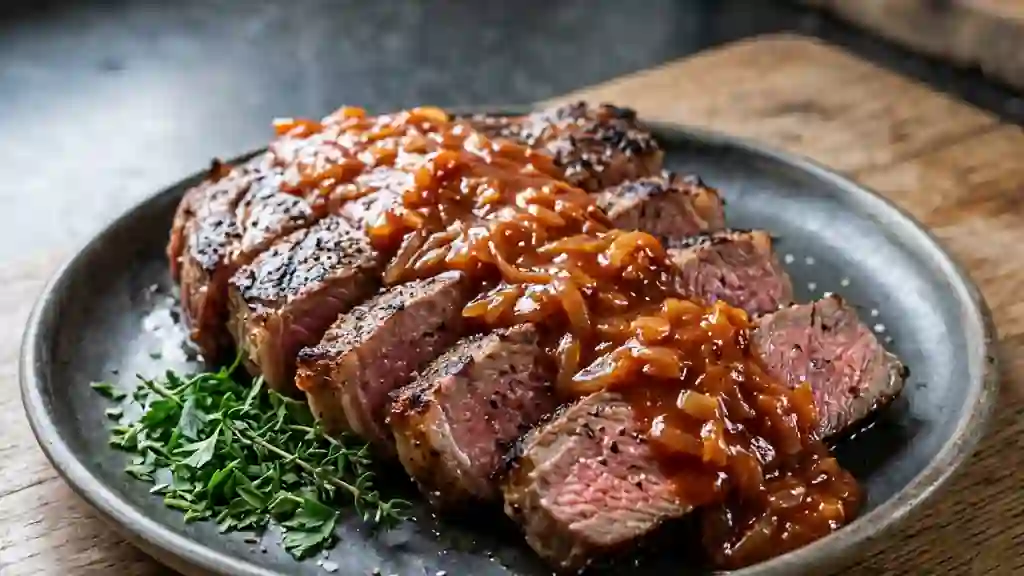 Côte de bœuf grillée sauce BBQ fumée - Photo de présentation