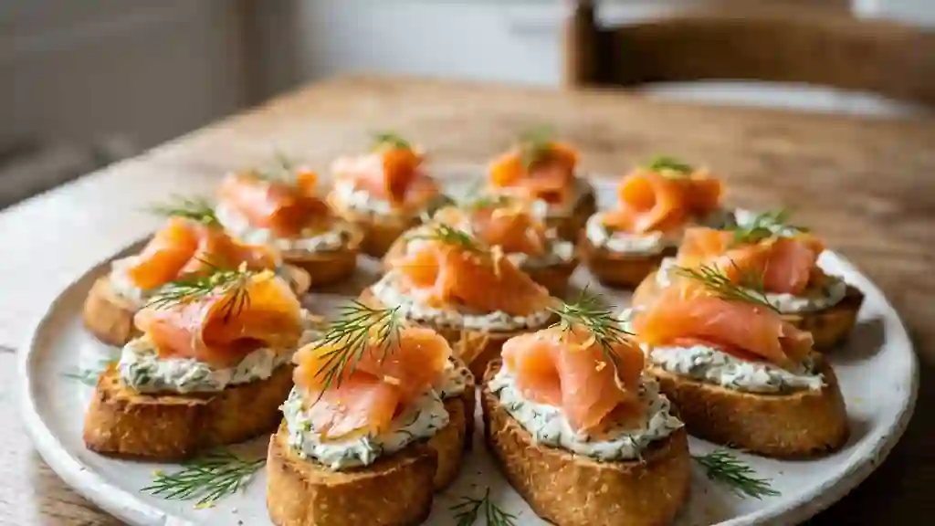 Croustillants de saumon fumé et aneth - Photo de présentation