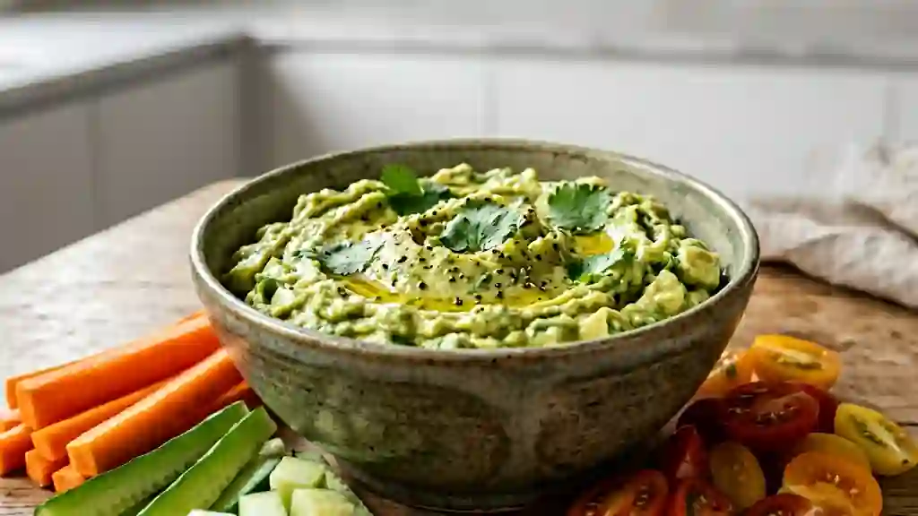 Guacamole onctueux et ses bâtonnets croquants - Photo de présentation