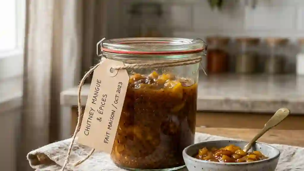 Chutney fondant en conserve longue durée - Photo de présentation
