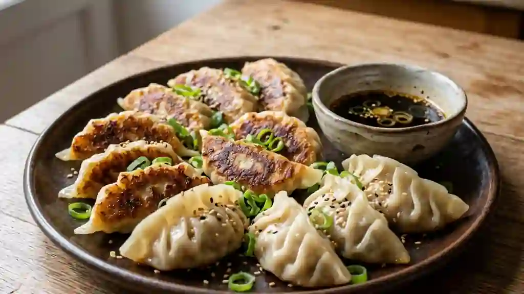 Gyozas croustillants au porc et chou - Photo de présentation