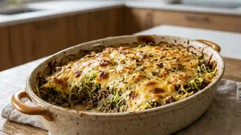 Gratin fondant de bœuf et courgettes râpées - Photo de présentation