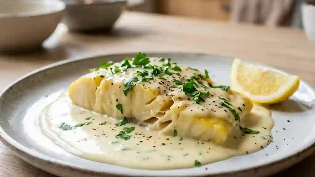 Haddock fondant et sa crème citronnée - Photo de présentation