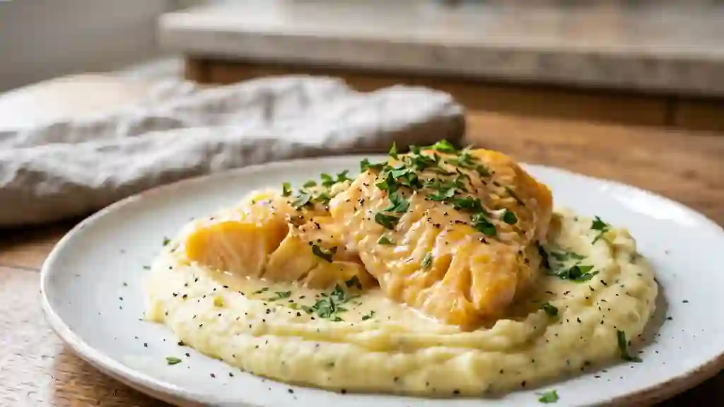 Haddock au lait : chair fondante et purée crémeuse - Photo de présentation