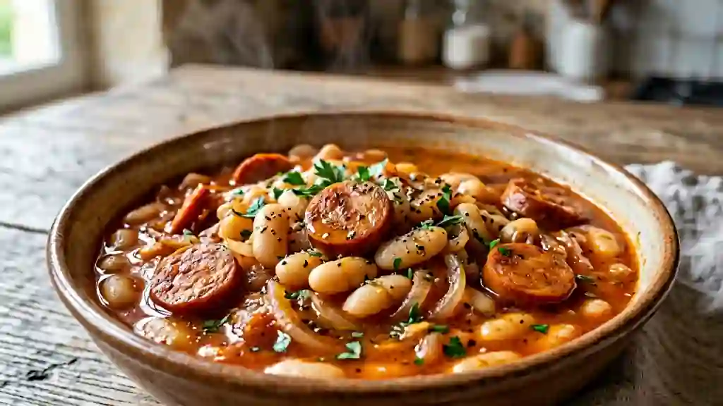 Cocotte de haricots blancs au chorizo fumé - Photo de présentation