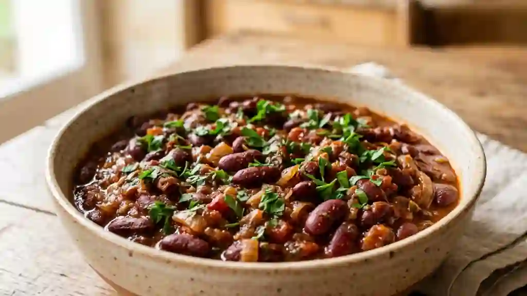 Haricots rouges fondants aux épices - Photo de présentation