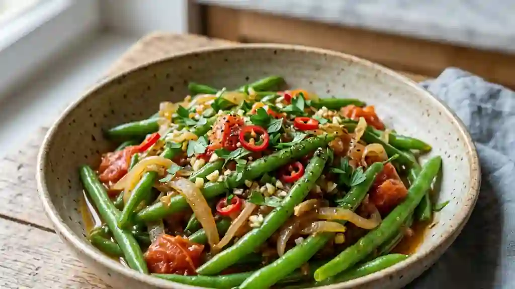 Haricots verts croquants à la chilienne - Photo de présentation