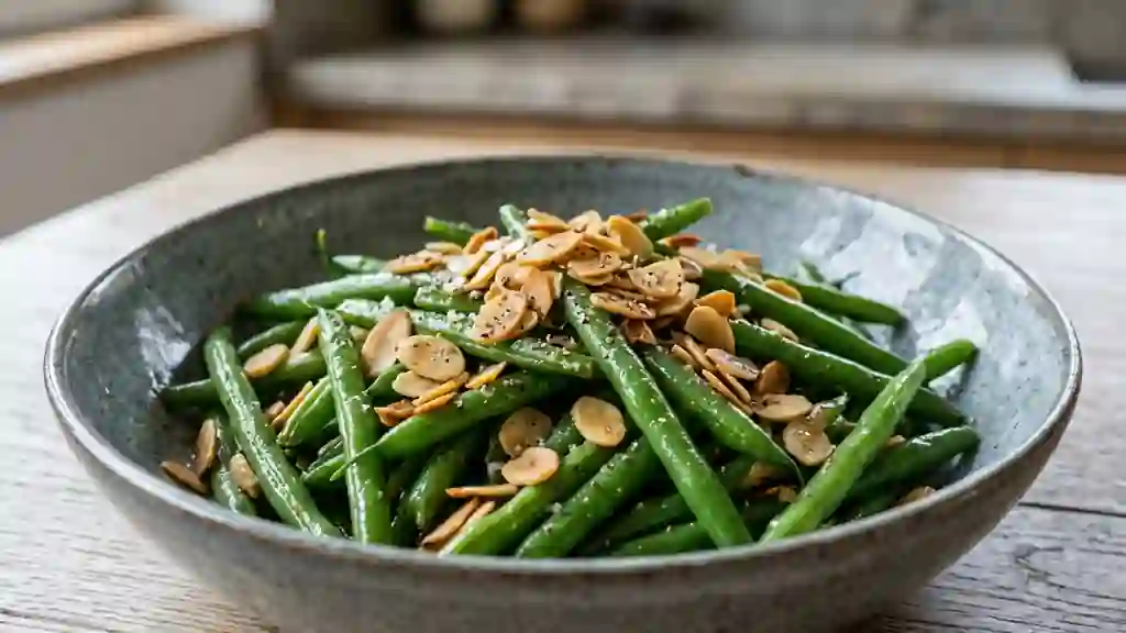 Haricots verts croquants au beurre noisette - Photo de présentation