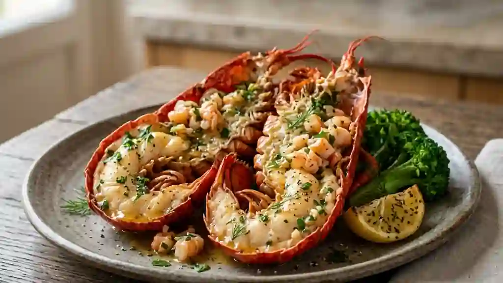 Homard charnu au beurre de crevettes fondu - Photo de présentation
