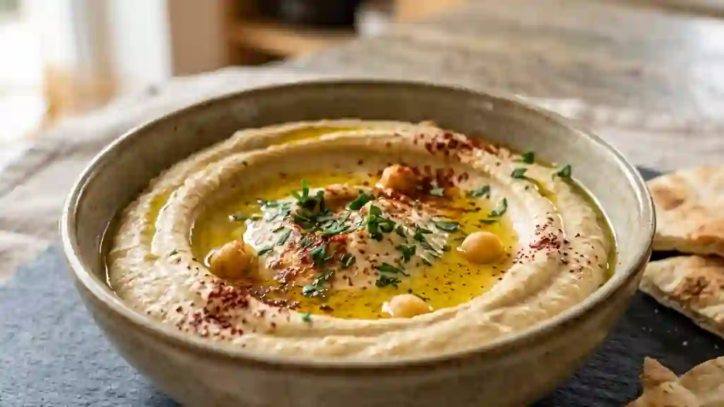 Houmous libanais onctueux au tahini - Photo de présentation