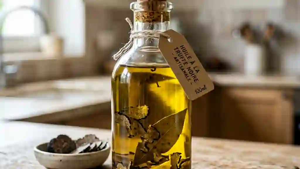 Huile infusée à la truffe noire intense - Photo de présentation