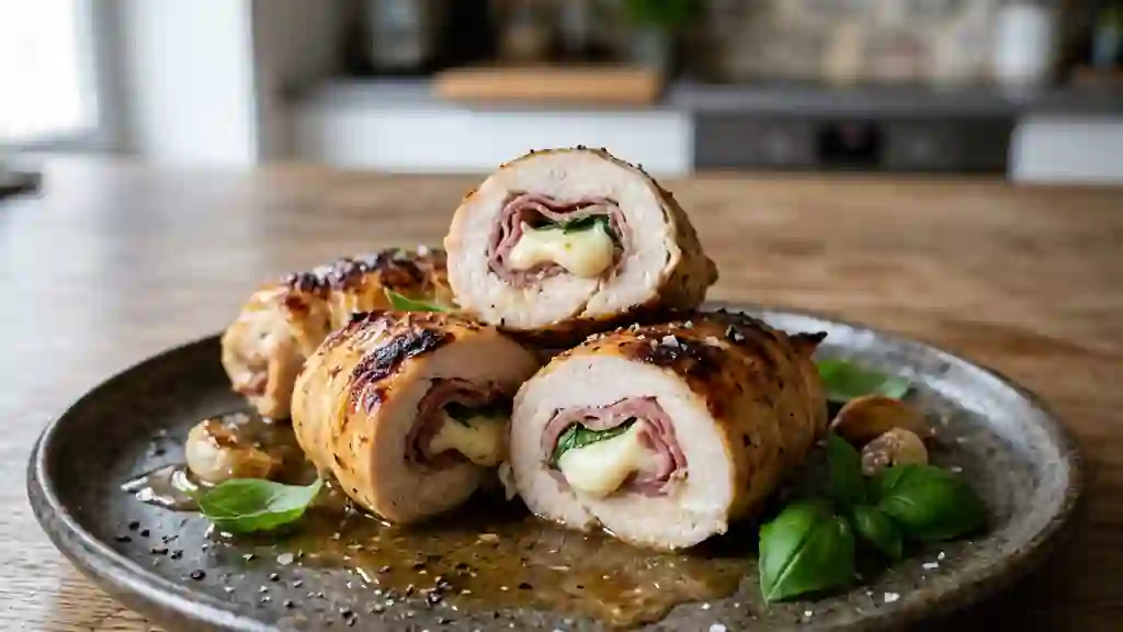 Involtini de poulet fondants à la mozzarella - Photo de présentation