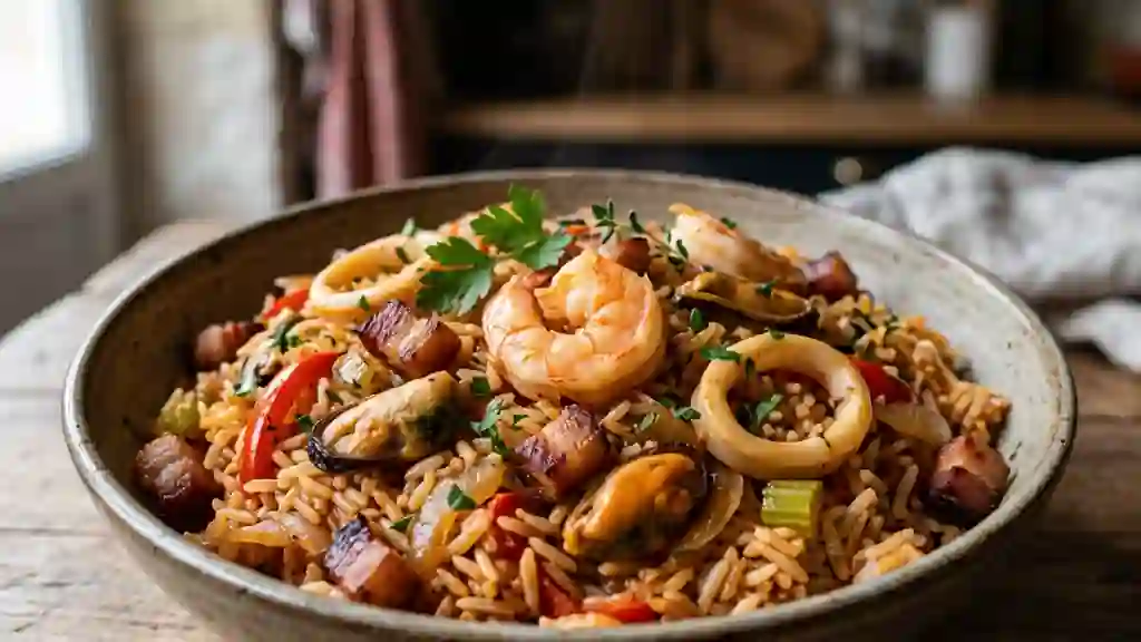 Jambalaya Créole au Lard et Fruits de Mer - Photo de présentation