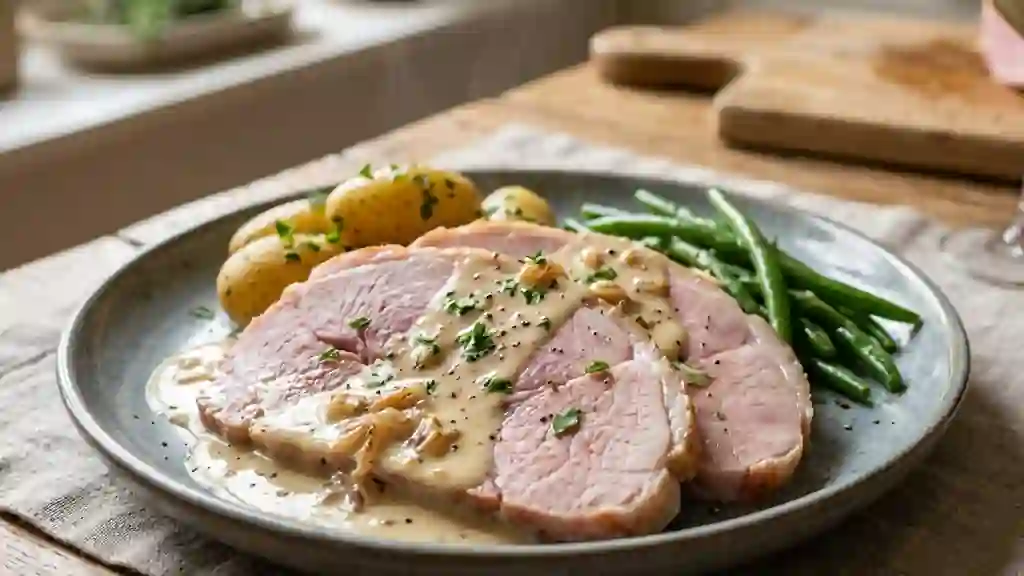 Jambon à la Chablisienne Sauce Onctueuse - Photo de présentation