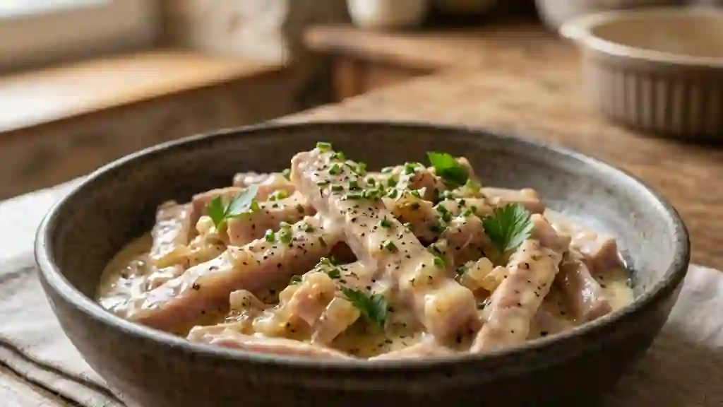 Jambon Fondant Sauce Crème et Whisky - Photo de présentation