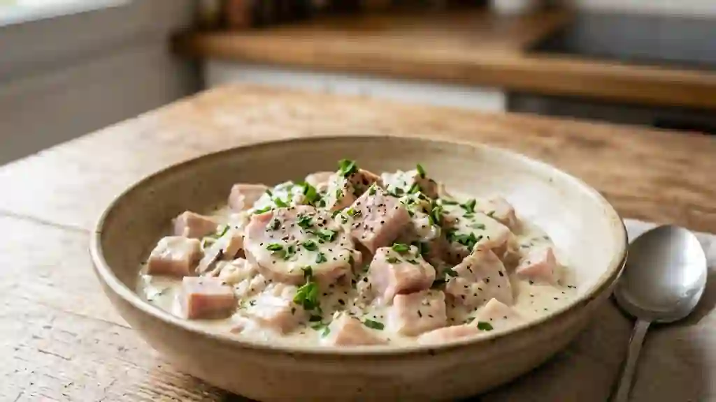 Émincé de jambon à la crème fondante - Photo de présentation