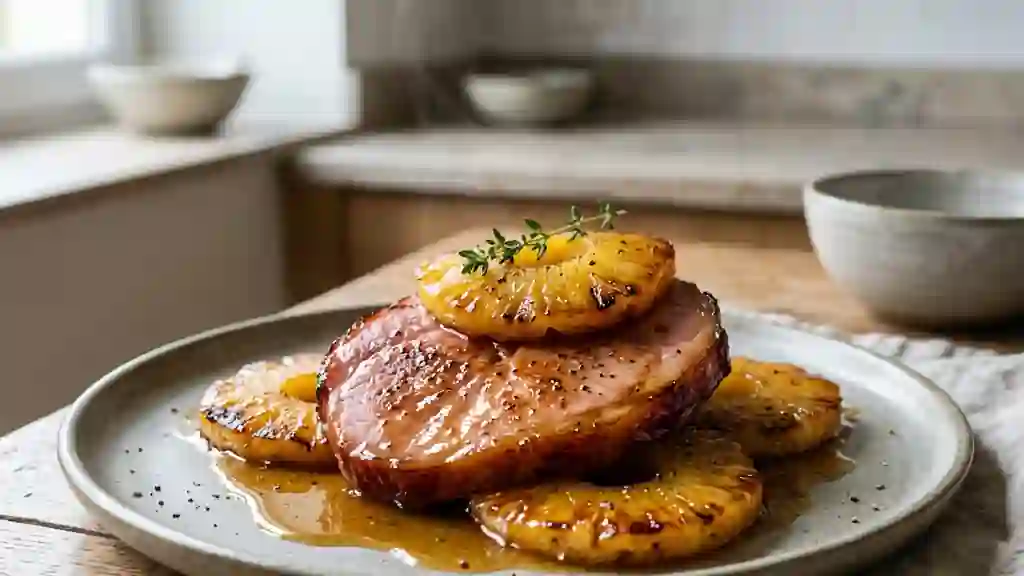 Jambon laqué à l'ananas caramélisé - Photo de présentation