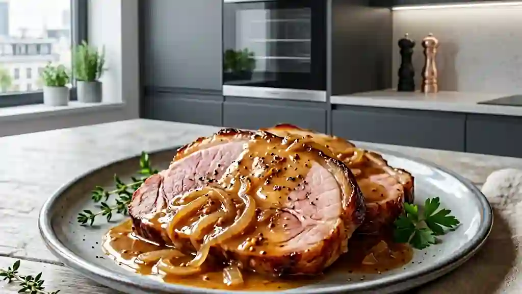 Jambon au Cidre Fondant et Sauce Crémée - Photo de présentation