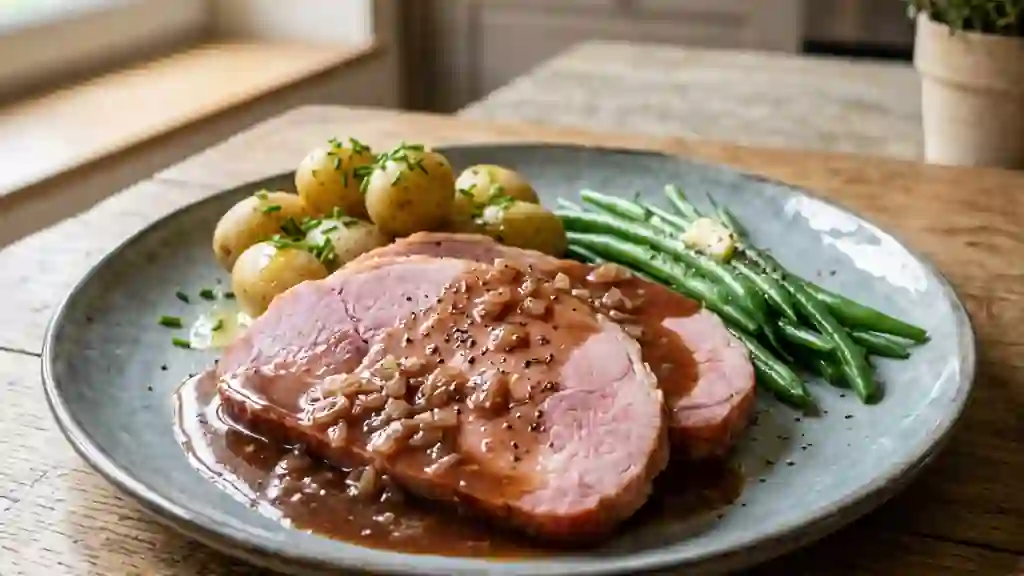 Jambon au Porto et sa Crème Onctueuse - Photo de présentation