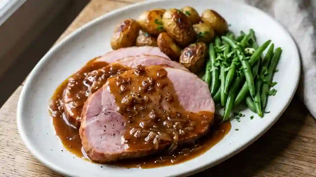 Jambon au Madère et sa Sauce Soyeuse - Photo de présentation