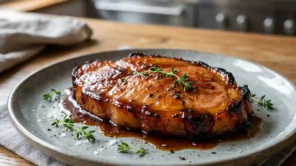 Jambon caramélisé au cola et sucre roux - Photo de présentation