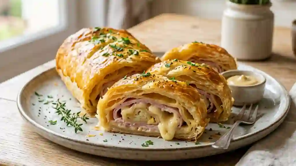 Feuilleté Croustillant Jambon et Fromage Fondant - Photo de présentation