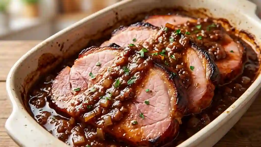 Jambon Fondant au Porto et Sauce Bolognaise - Photo de présentation