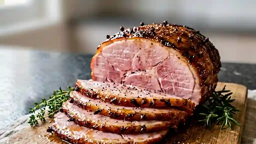 Jambon fondant laqué au sirop d'érable - Photo de présentation