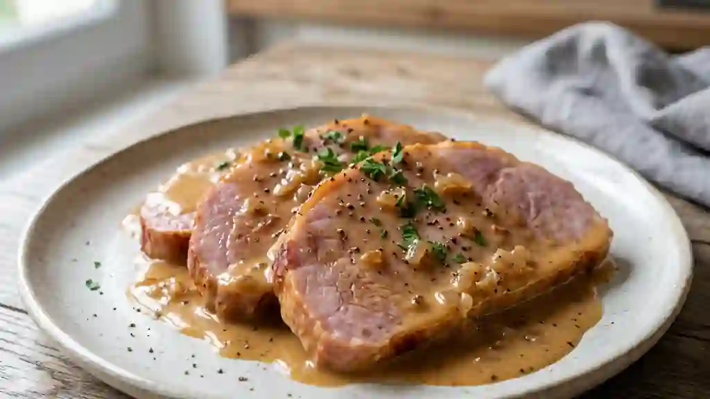 Jambon à la crème onctueuse et rhum ambré - Photo de présentation