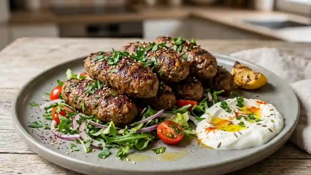 Keftas de bœuf grillées, cumin et paprika - Photo de présentation